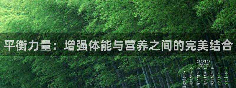 平衡力量：增强体能与营养之间的完美结合